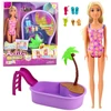 Lean Toys Lėlė Anlily su baseinu ir aksesuarais