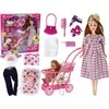 Lean Toys Lėlė Lucy su nėščiosios pilvuku ir priedais