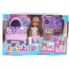Lean Toys Lėlė Anlily su lova ir tualetiniu staliuku