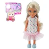 Lean Toys Lėlė Anlily su lova ir tualetiniu staliuku