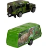 Lean Toys Žaislinis džipas su dinozaurų priekaba
