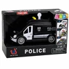 Lean Toys Žaislinis SWAT policijos furgonas su šviesos ir garso efektais, juodos ir baltos spalvos, 15,5 × 7,5 × 8,5 cm