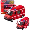 Lean Toys Gaisrinės automobilis su traukimo mechanizmu, šviesomis ir garsu 1:32 mastelio