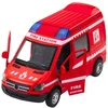 Lean Toys Gaisrinės automobilis su traukimo mechanizmu, šviesomis ir garsu 1:32 mastelio