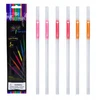Lean Toys Fluorescentinės šviečiančios šiaudeliai su judančiu švytėjimu, vakarėliams, 21,5 cm