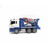 Lean Toys Žaislinis autovežis su sportiniu automobiliu, mėlynas ir baltas, 31,5 × 19,5 × 11 cm