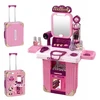Lean Toys Kosmetikos rinkinys lagamine su veidrodžiu ir priedais 32x24x14 cm