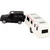 Lean Toys Juodos spalvos džipo ir kemperio rinkinys