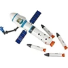 Lean Toys Žaislinė kosmoso raketa su paleidimo bokštu ir astronautais, 15 dalių