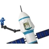 Lean Toys Žaislinė kosmoso raketa su paleidimo bokštu ir astronautais, 15 dalių