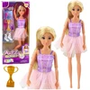 Lean Toys Lėlė balerina Anlily su judančiomis galūnėmis ir aksesuarais