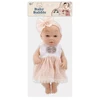 Lean Toys Lėlė kūdikis rožine suknele ir lankeliu 30 cm