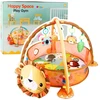 Lean Toys Vaikiškas žaidimų kilimėlis liūto formos su kamuoliukais, 3-in-1