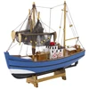 Model Medinis dekoratyvinis žvejybinis laivas su stovu 30x26.5 cm