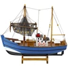 Model Medinis dekoratyvinis žvejybinis laivas su stovu 30x26.5 cm