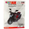 Lean Toys Motociklo modelis 1:14 surinkimui, juoda ir oranžinė spalvos