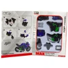 Lean Toys Surenkamas motociklo modelis 1:14 žalia-mėlyna