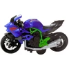 Lean Toys Surenkamas motociklo modelis 1:14 žalia-mėlyna