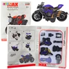 Lean Toys Motociklo surinkimo rinkinys 1:14 mastelis, juoda ir mėlyna
