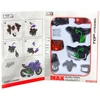 Lean Toys Motociklas 1:14 Mastelio, Žalios-Oranžinės Spalvos