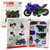 Lean Toys Surenkamas motociklo modelis 1:14 žalia-mėlyna
