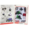 Lean Toys Motociklo modelis 1:14, žalia-raudona spalvos