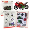 Lean Toys Motociklo modelis 1:14, žalia-raudona spalvos