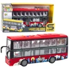 Lean Toys Dviaukštis miesto autobusas 1:16 su šviesomis ir garsais