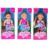 Lean Toys Lėlė Kaibibi Girl 12 cm su plaukais ir spalvinga suknele