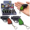 Lean Toys Raktų pakabukas mini pistoletas su LED ir lazeriu 6.5 cm
