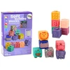 Lean Toys Minkšti edukaciniai kaladėlės su gyvūnais, raidėmis ir skaičiais, 12 vnt.