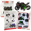 Lean Toys Motociklo modelis 1:14 savarankiškam surinkimui žaliai juodas