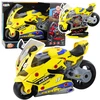 Motocykl Žaislinis motociklas su dirbtuvėmis 43 cm geltonas