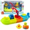 Lean Toys Vaikiškas vonios žaislas – laivas su kranu ir gyvūnėliais