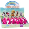 Lean Toys Flamingo formos LED raktų pakabukas su garsu