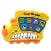 Lean Toys Muzikinis žaislas vaikams – geltonas lokomotyvas su pianinu