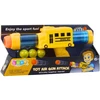 Lean Toys Putplasčio kamuoliukų šautuvas autobusėlis 26.5 cm