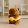 Lean Toys Pliušinė kapibara su gelbėjimosi ratu ir antimi 20 cm