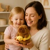 Lean Toys Pliušinė kapibara su gelbėjimosi ratu ir antimi 20 cm