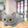 Lean Toys Pilkas pliušinis katinas 45 cm
