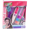 Lean Toys Plaukų dažymo rinkinys su tiesintuvu ir spalvotomis kreidelėmis