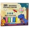 Lean Toys Stiklo imitacijos dinozaurų raktų pakabukų rinkinys 6 vnt.