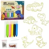 Lean Toys Stiklo imitacijos dinozaurų raktų pakabukų rinkinys 6 vnt.