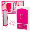 Lean Toys Lėlių baldų komplektas 29 cm lėlėms: spinta ir veidrodis