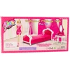 Lean Toys Lėlės miegamojo komplektas su tualetiniu staliuku 29 cm