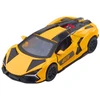 Lean Toys Lenktyninis automobilis metalinis 1:32 geltonas su atidaromomis durimis