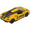 Lean Toys Lenktyninis automobilis metalinis 1:32 geltonas su atidaromomis durimis