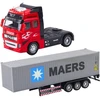 Lean Toys Savivartis sunkvežimis su mechanizmu, raudonai pilkas