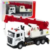 Lean Toys Vaikiškas kranas sunkvežimis su metaline kabina ir reguliuojama strėle