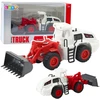 Lean Toys Statybinis žaislas ekskavatorius buldozeris su judančiu kaušu ir šviesomis